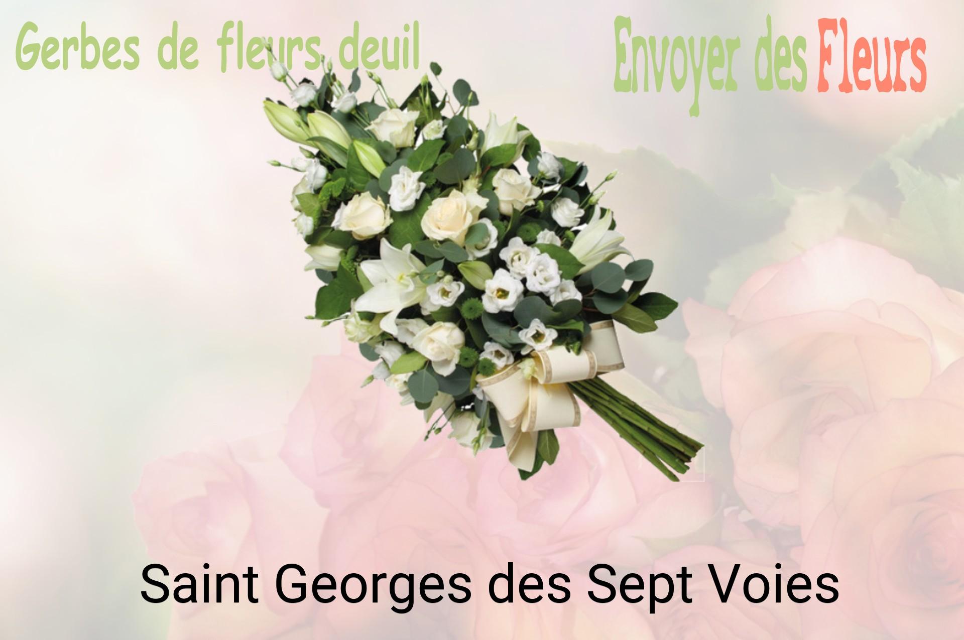 Gerbe de fleurs de deuil livrée à Saint-Georges-des-Sept-Voies